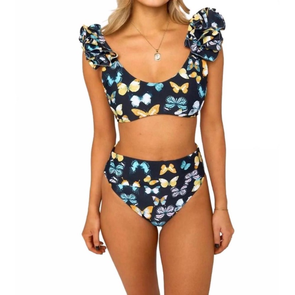NEW Buddy Love Butterfly Print Bikini - Mariposa